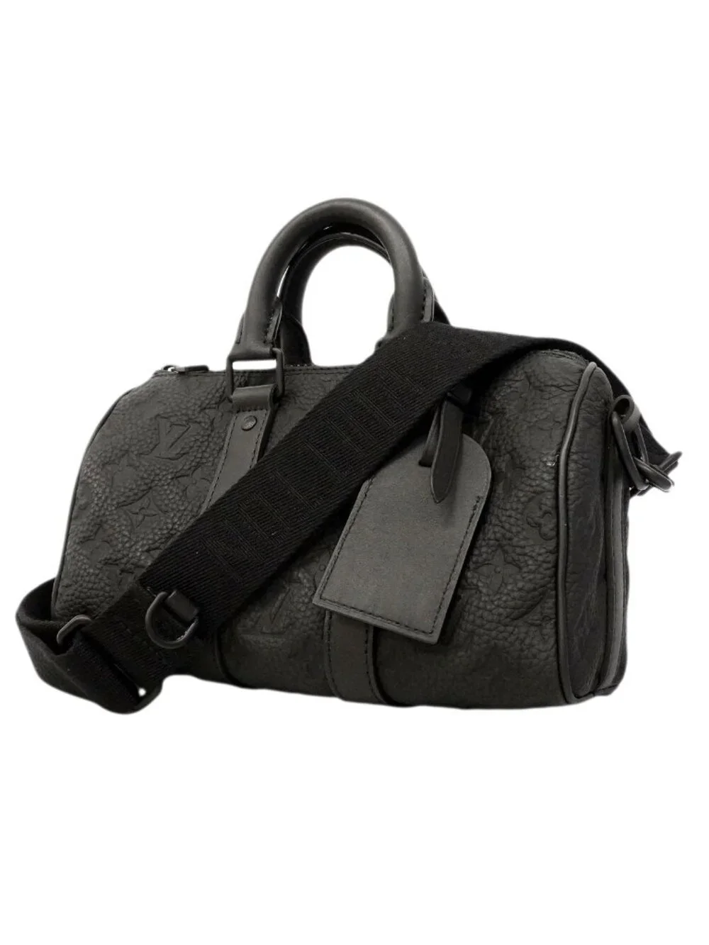 Louis Vuitton Handbag Monogram Taurillon Keepall Bandouliere 25 Black 2-Way